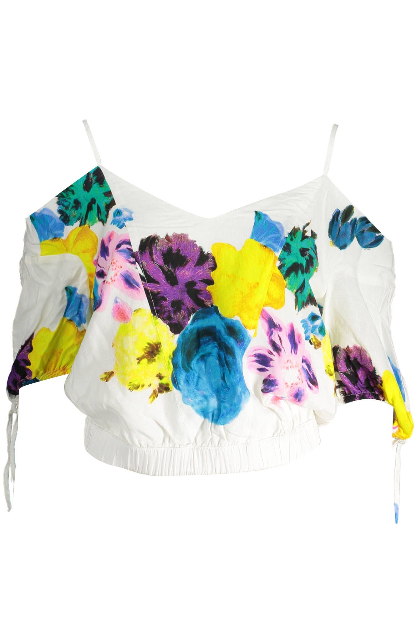 

Белый вискозный женский топ Desigual