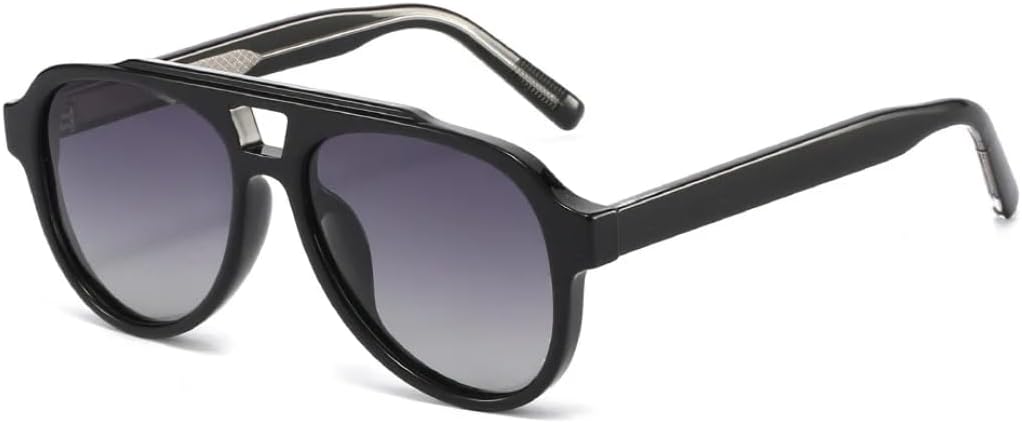 

Классические солнцезащитные очки для мужчин и женщин, очки для вождения, солнцезащитные очки из ацетата, качественные очки с металлическим сердечником TVTBBVV, Gradient Gray