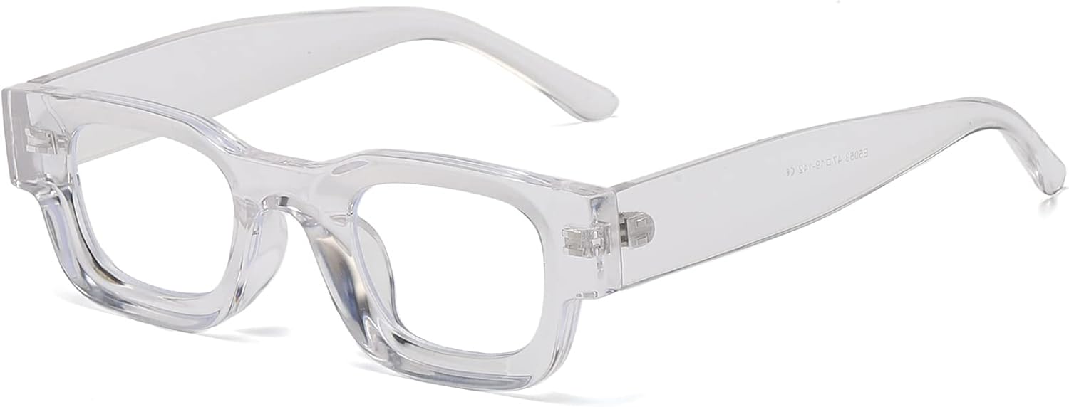 

Современные прямоугольные солнцезащитные очки AIEYEZO для женщин и мужчин в стиле ретро 90-х, массивные квадратные поляризованные солнцезащитные очки с защитой UV400, Z2 Blue Light Glasses/Transparent