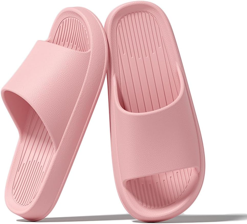 

Унисекс шлепанцы Rojeam с противоскользящей подошвой, быстро сохнущие, для душа, дома, ванной, сада и бассейна, розовый