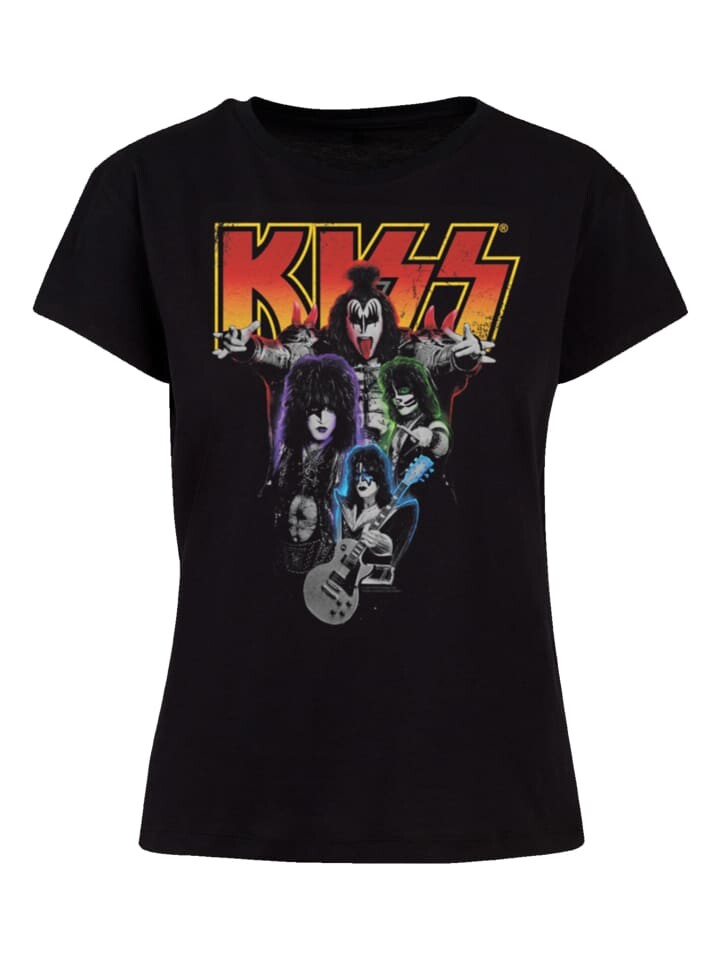 

Футболка F4NT4STIC Ladies Box Tee Kiss Neon Band, черный