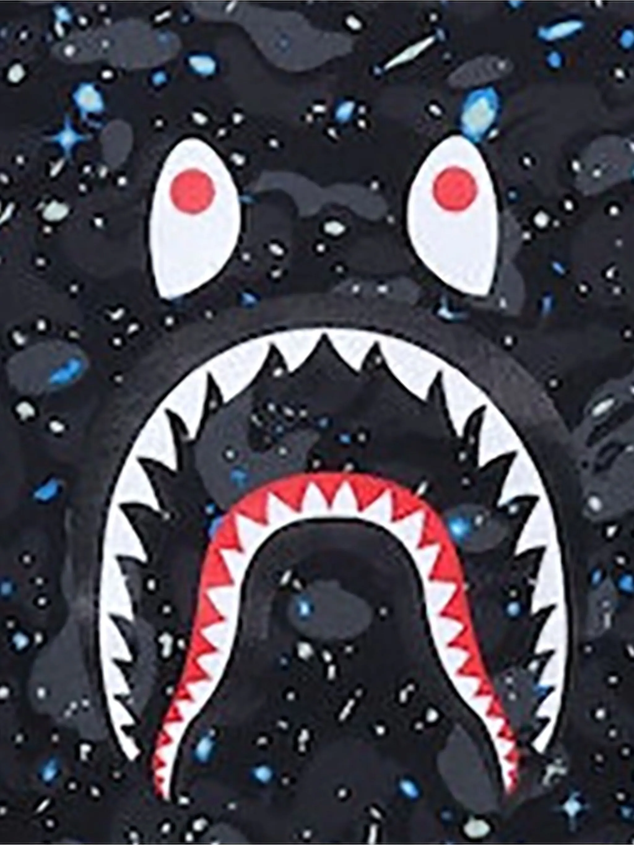 Толстовка space camo shark A Bathing Ape, черный — фото 2