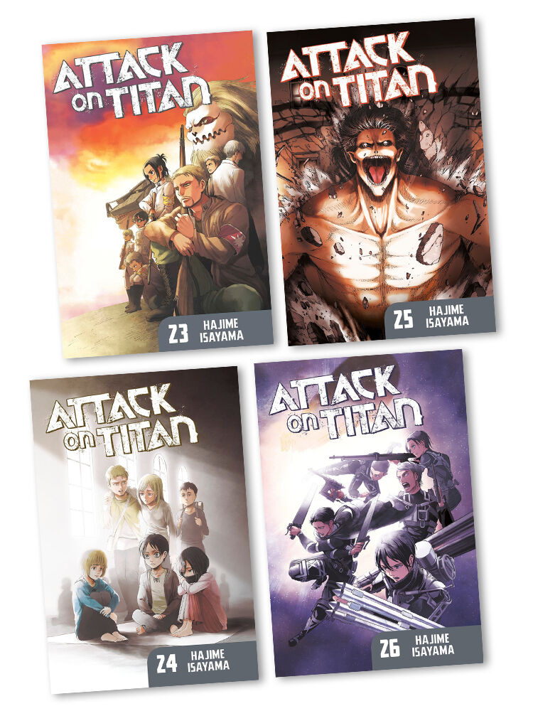 

Манга Attack on Titan Manga (23-26) Bundle