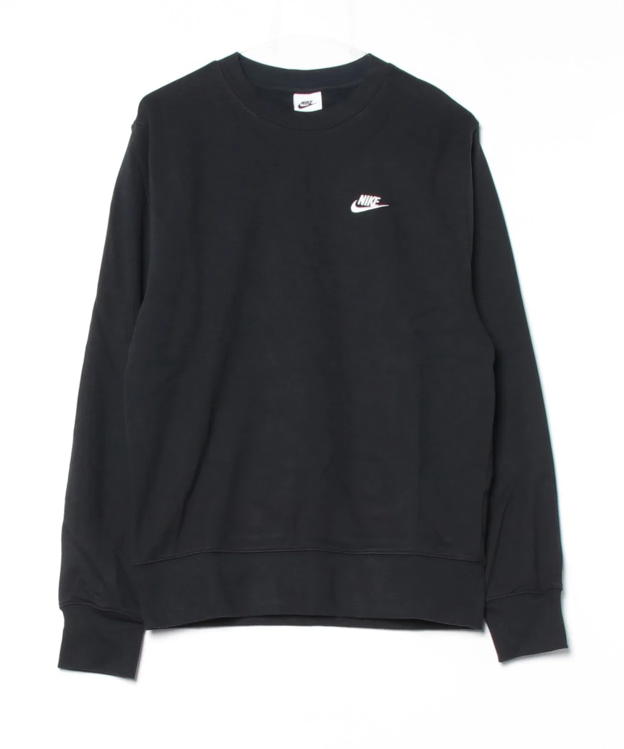 Свитшот Nike Club с длинным рукавом, флис, чёрный