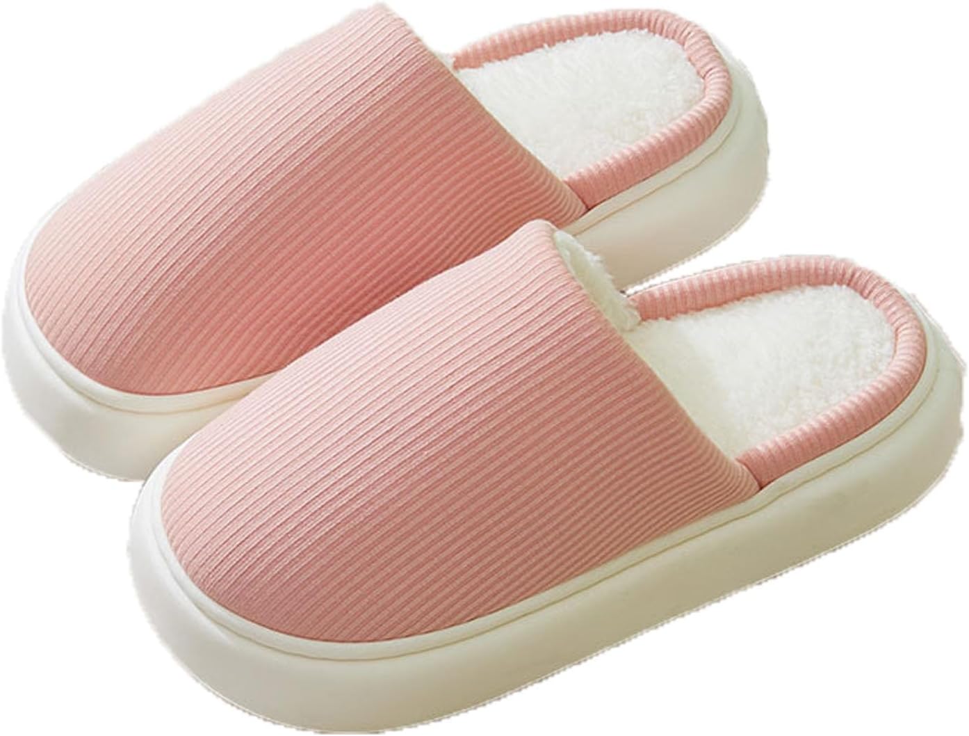 

Тапочки Zureto Cloud для зимы, теплые пушистые тапочки Sunshine Cloud, унисекс, с нескользящей комфортной толстой подошвой, розовый