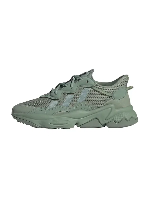 Кроссовки Adidas Originals Ozweego j, серебристо-зеленый, черный