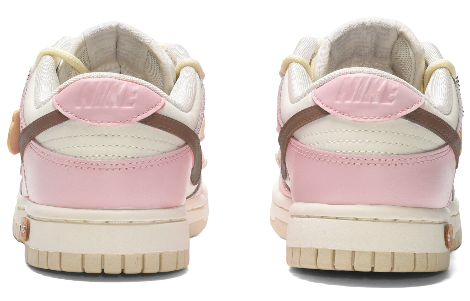

Кроссовки Nike Dunk Skateboarding Shoes Women's Low-top Pink/Yellow, розовый