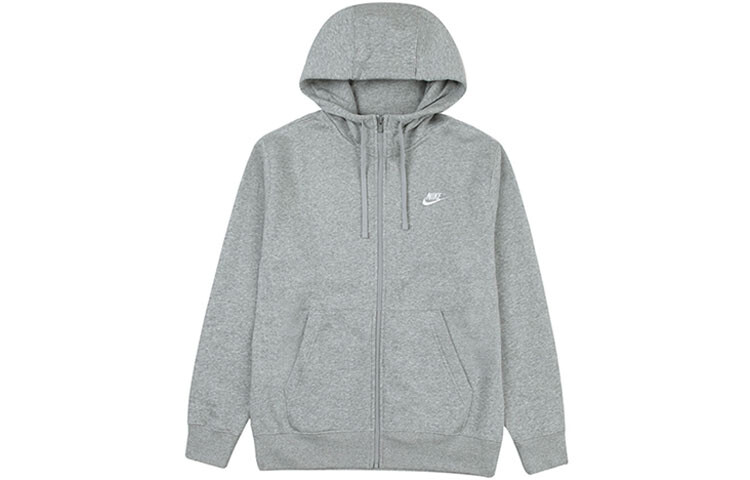 

Флисовая худи с молнией во всю длину Nike Sportswear Club, темно-серая, Серый