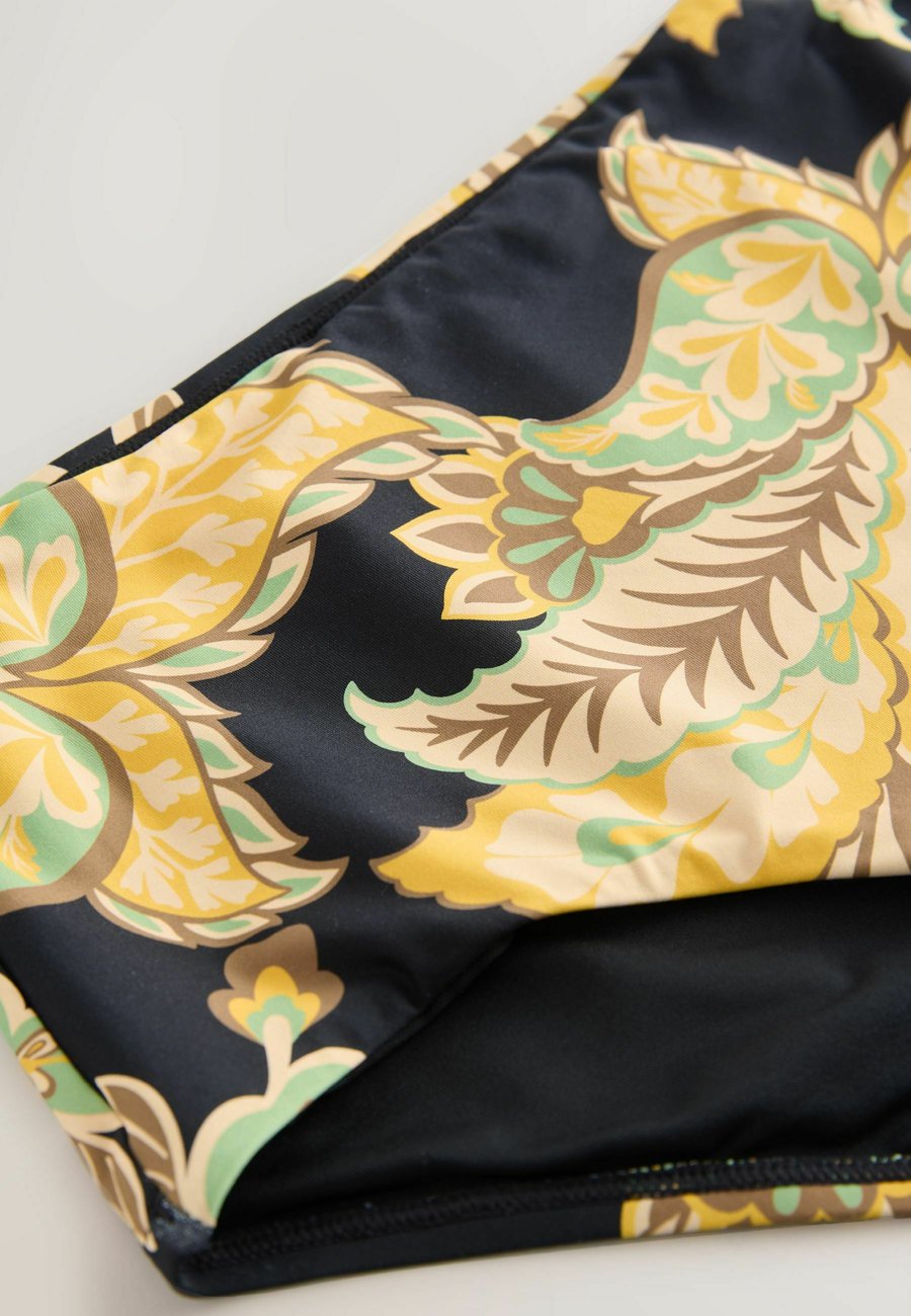Низ бикини Next HIGH WAIST FIT, Black Green Paisley/Mottled Black — фото 2