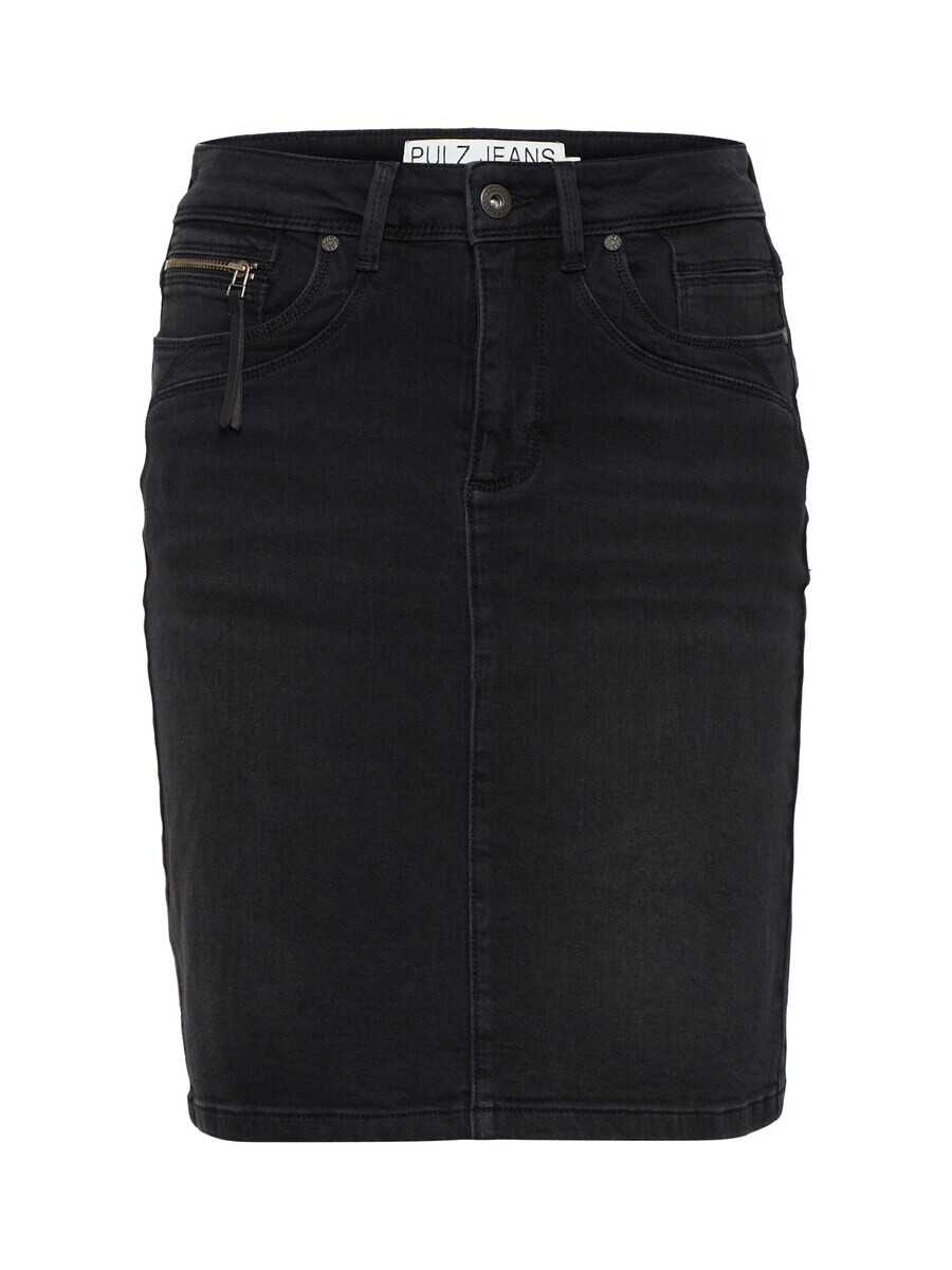 

Юбка миди PULZ Jeans Skirt Karolina, черный деним