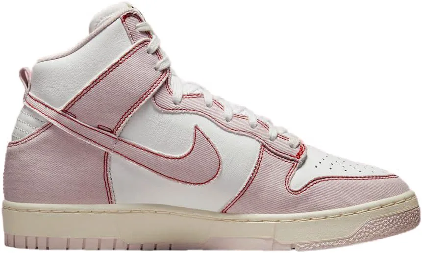 Nike Dunk High 1985 - Summit White / Barely Rose / University Red, белый/розовый — фото 2