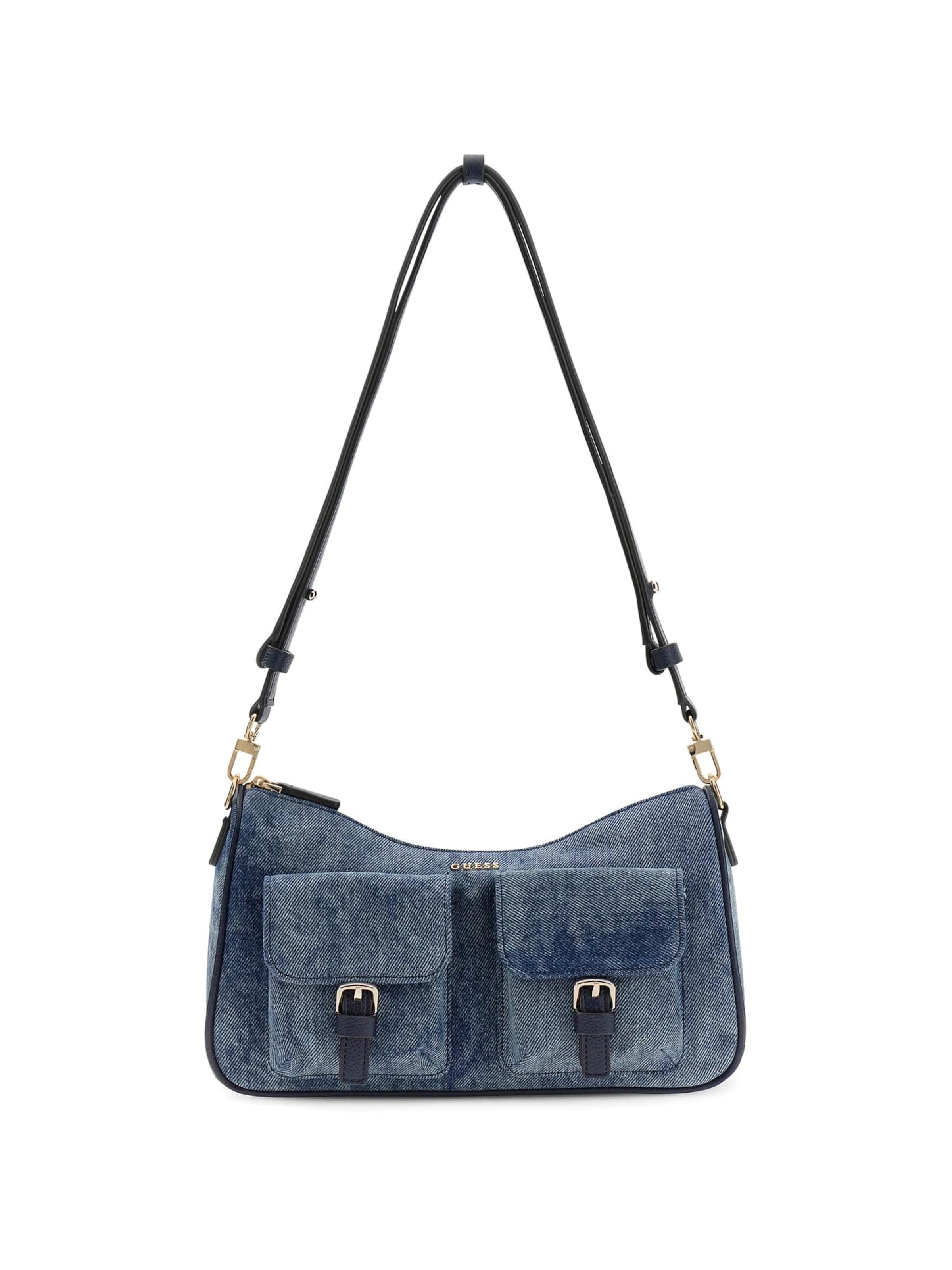 

GUESS Плечевая сумка 'Kassie' в синем дениме