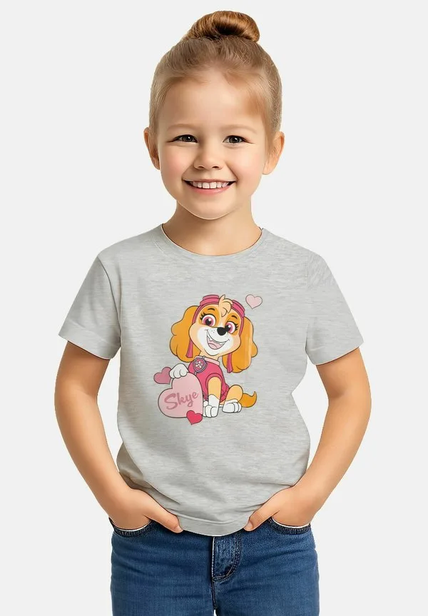 Футболка 2er pack paw patrol oberteil kurzärmlig с принтом Paw Patrol, Rosa/Grau — фото 2