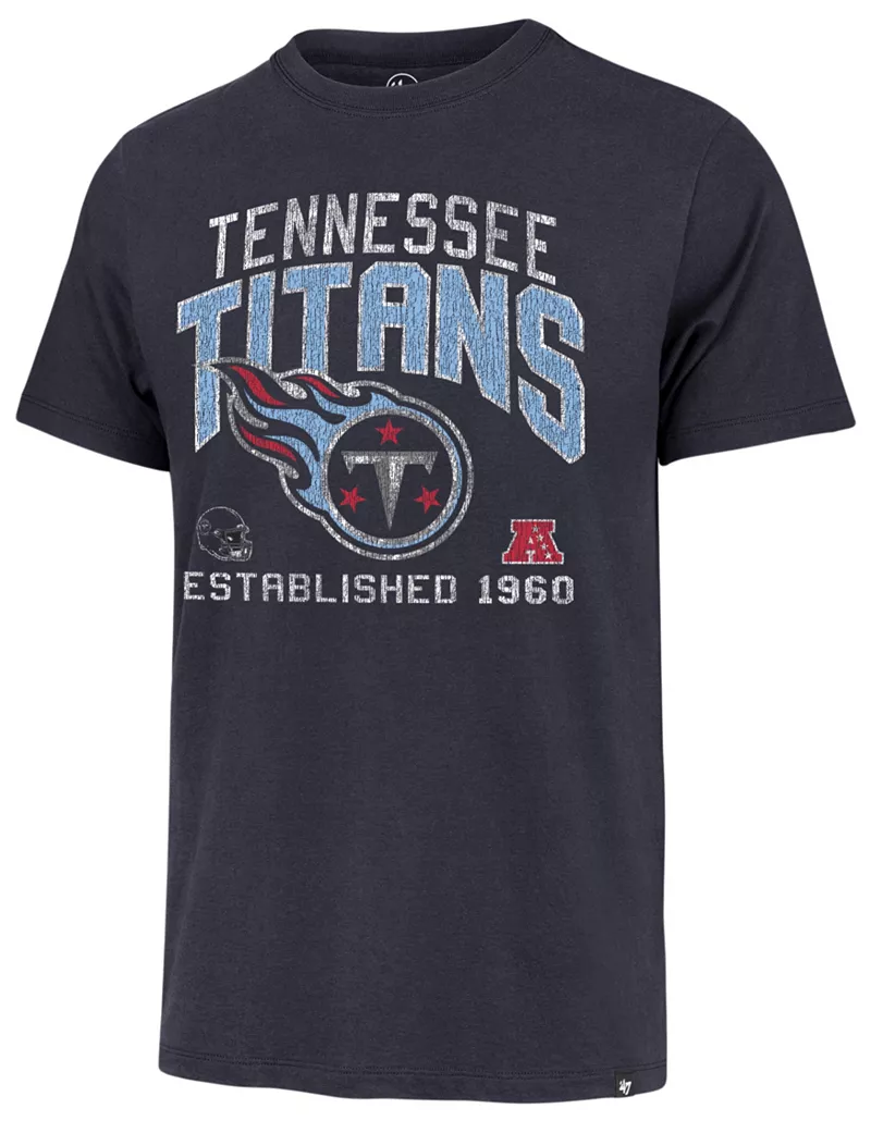 

Мужская синяя футболка Tennessee Titans '47 Turned Up Atlas