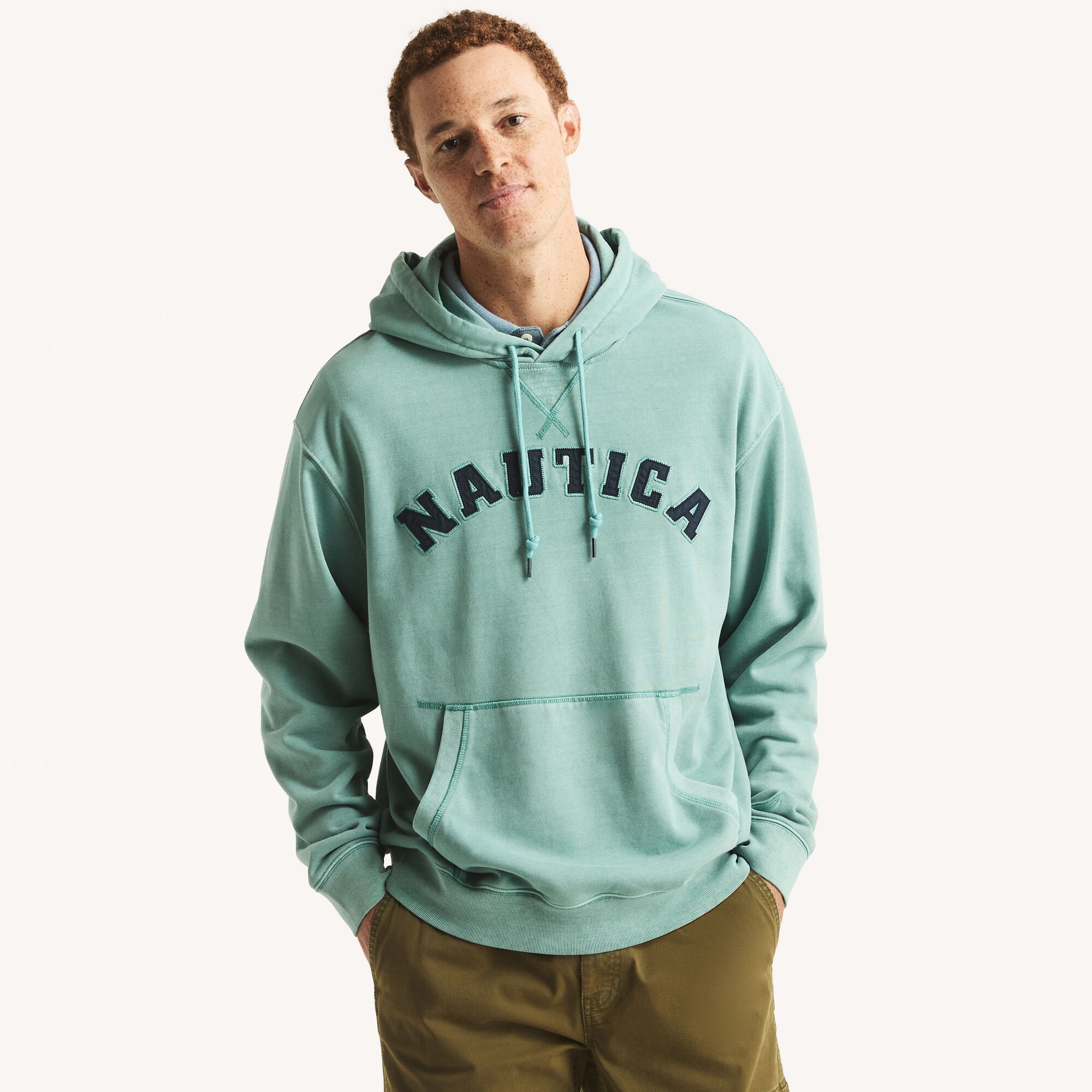 

Толстовка мужская Nautica, цвет dusty turquoise 16-5114