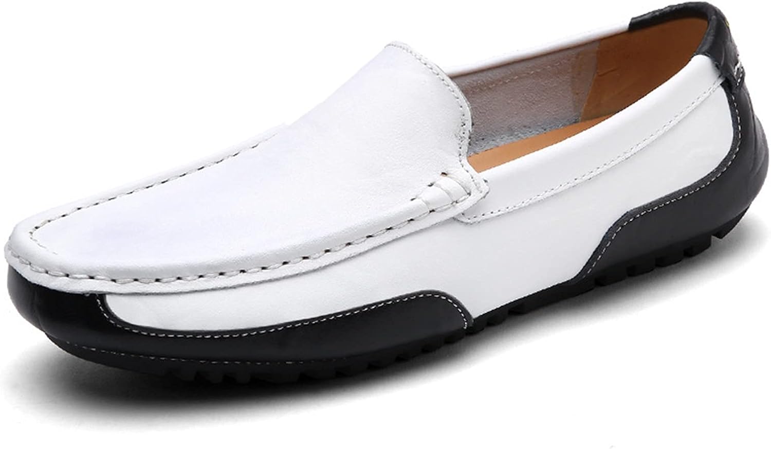 

Мужские лоферы из натуральной кожи, круглый носок, детали с прострочкой, плоская подошва, противоскользящие, легкие, удобные, модные, слипоны (Цвет: коричневый, Размер: 6.5) Wound