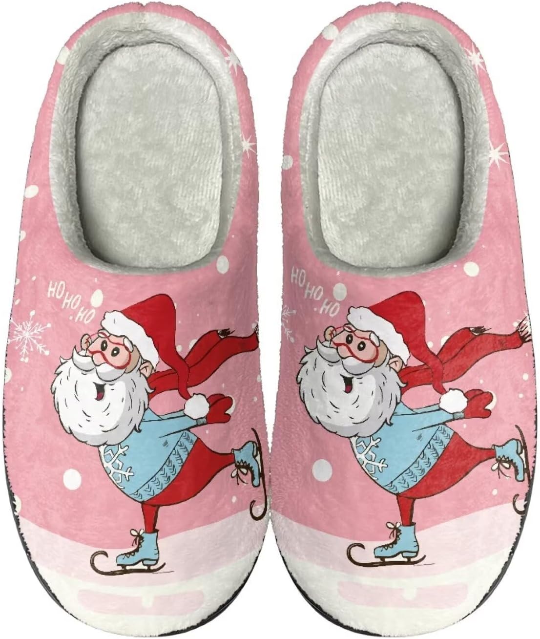 

Тапочки HUIACONG TPR для мужчин и женщин, для дома и улицы, пушистые, унисекс, Skiing Santa Claus Ho Ho Ho