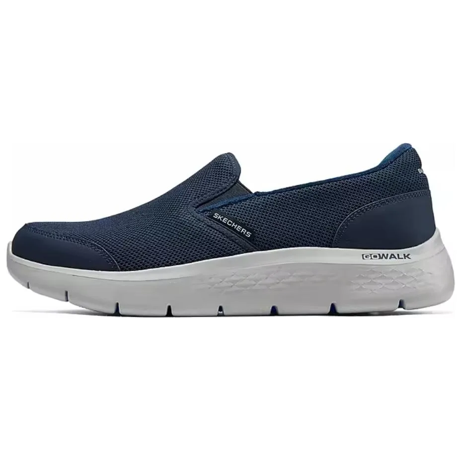 Skechers Go Walk Fle Textile, синтетическая кожа, дышащие утепленные низкие повседневные кроссовки мужские marine blue