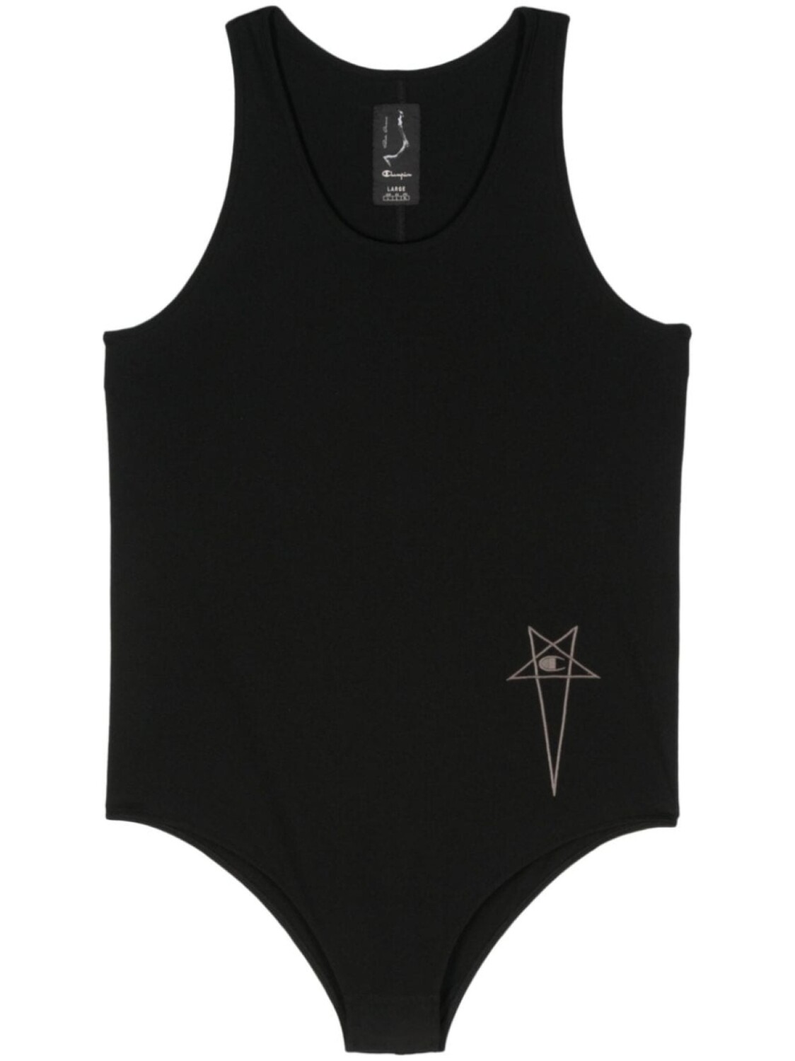 

Rick Owens X Champion боди с вышитым логотипом, черный