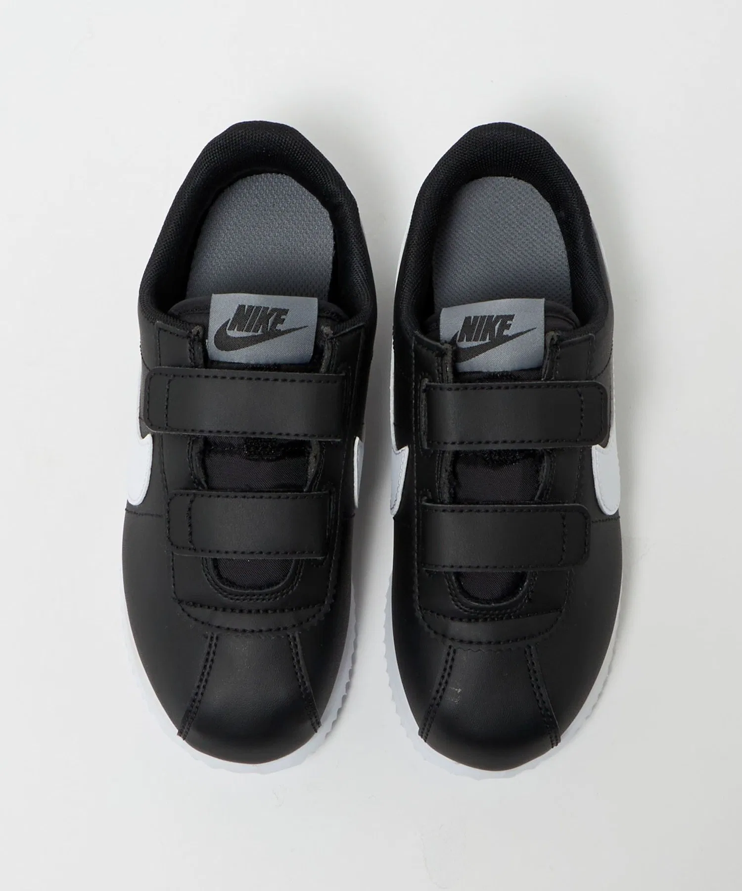 Детские кроссовки NIKE Cortez с липучками чёрные — фото 3
