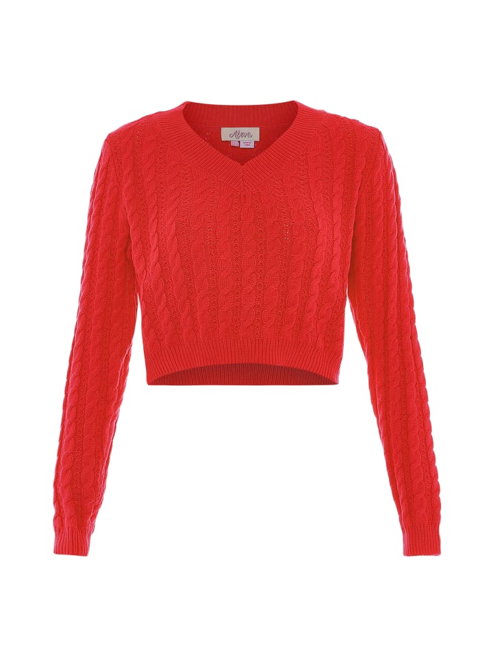 

Женский свитер красного цвета faina