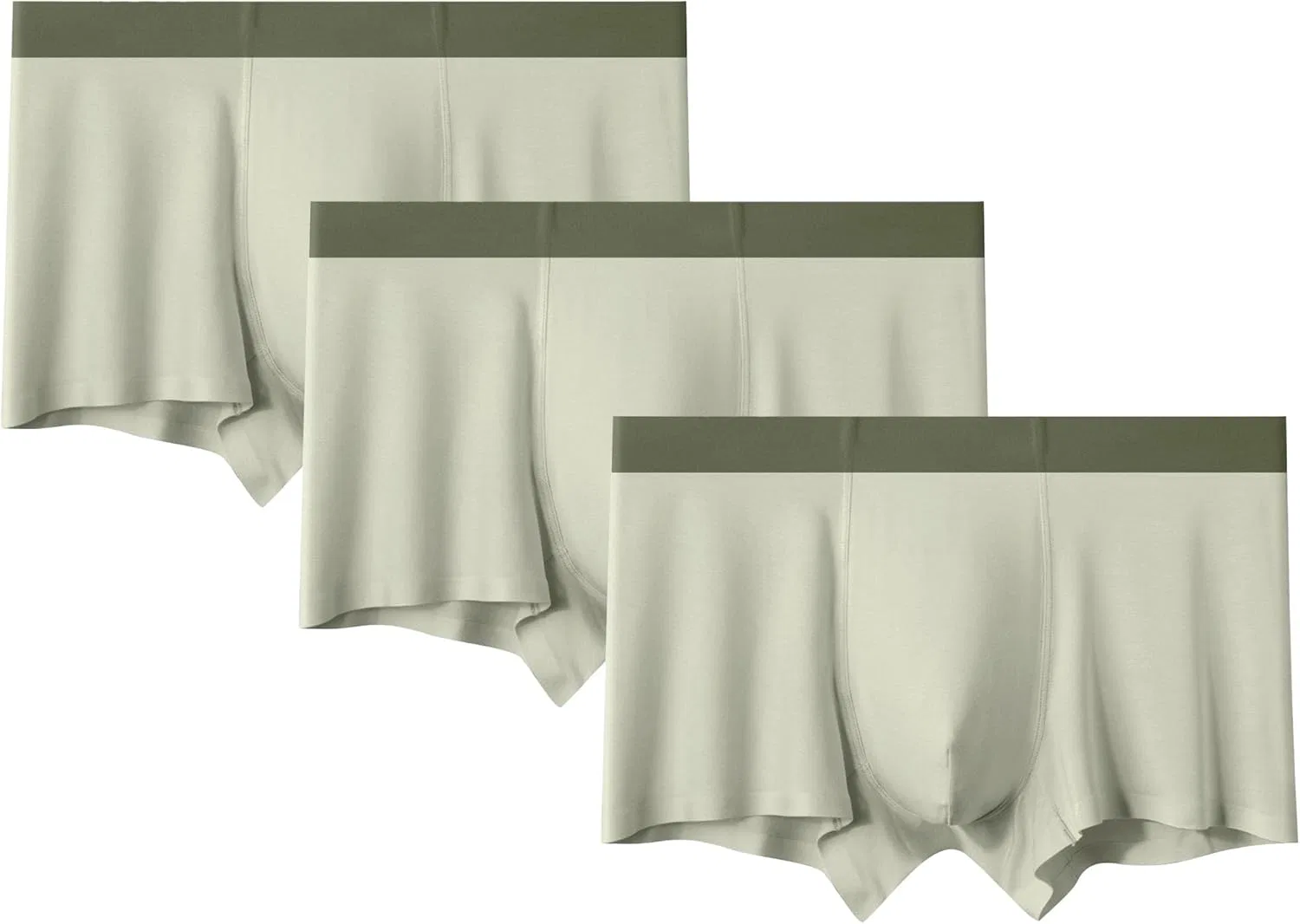 Трусы боксеры с мешочком для яичек, Beige Green-3pc
