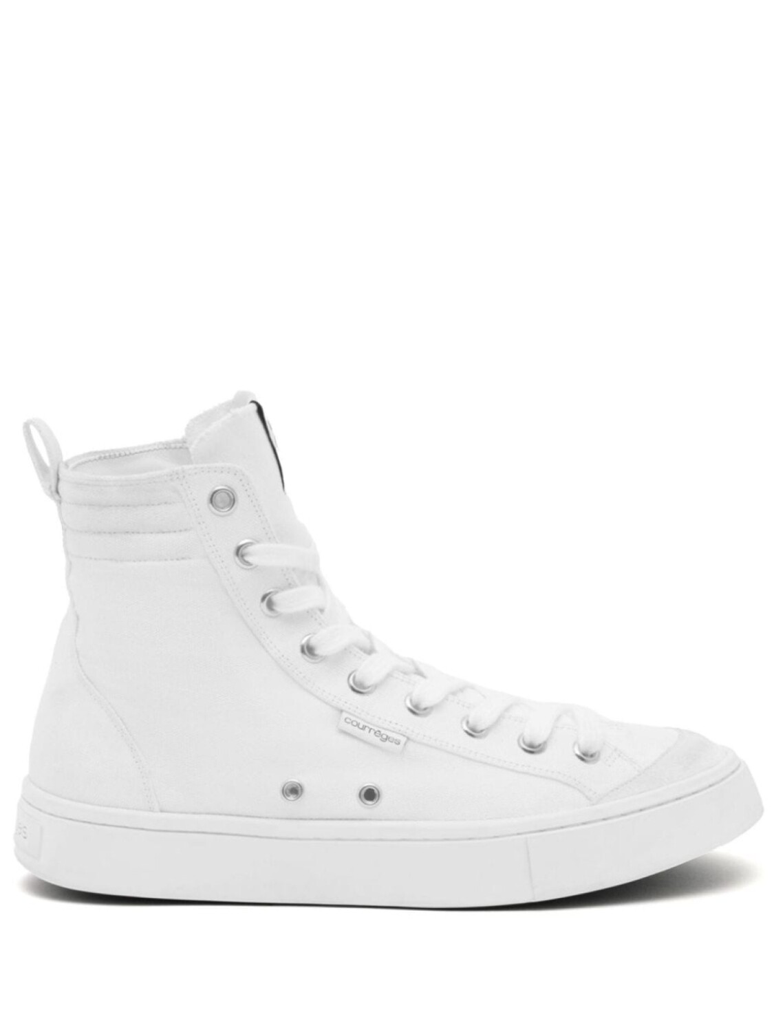 Courrèges высокие кеды Canvas 01, белый