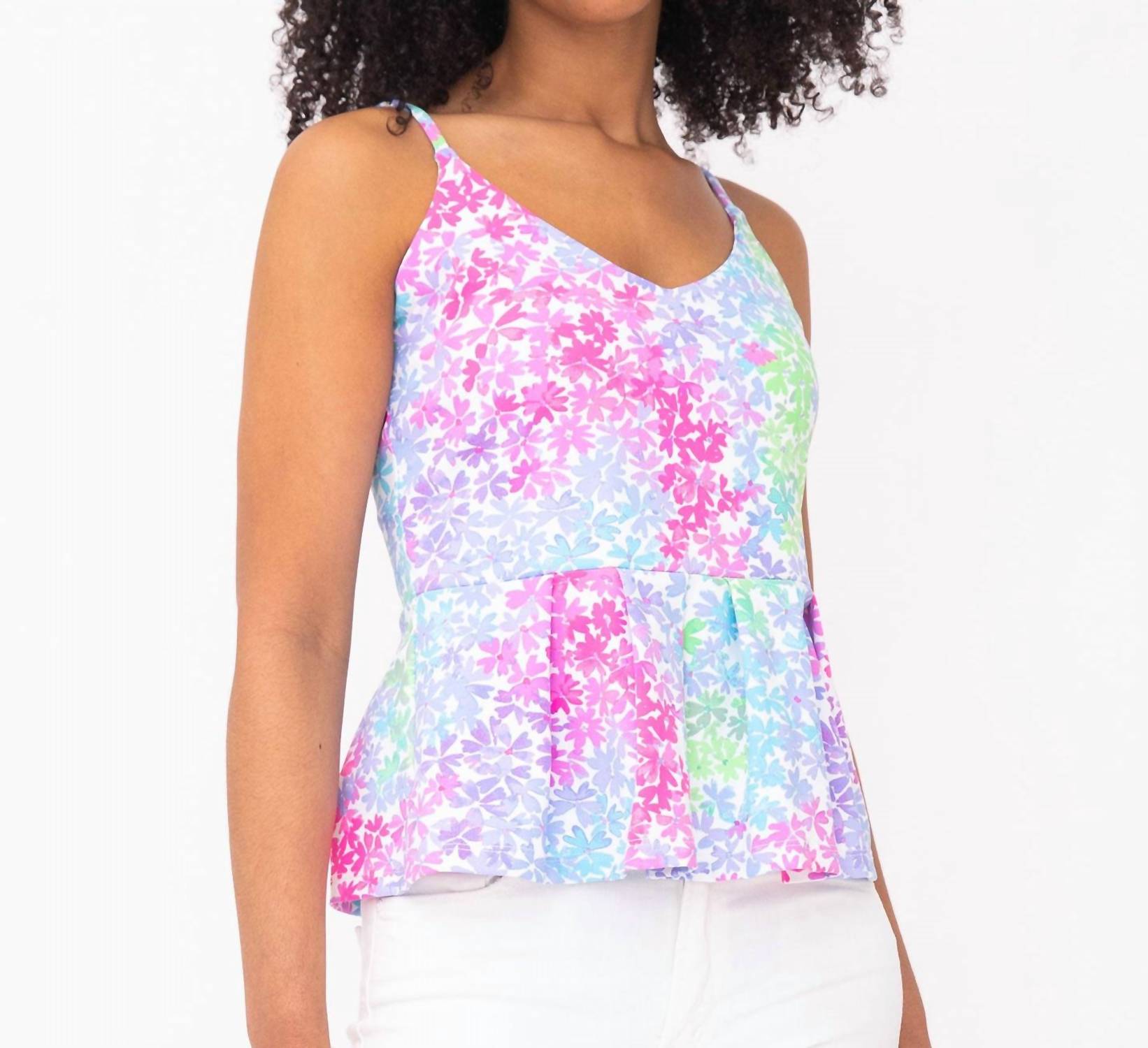 

Майка Sophie с радужным цветочным принтом Mahi Gold, Rainbow Floral