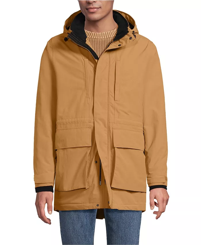 

Мужская утепленная парка Squall Waterproof Lands' End, загар/бежевый
