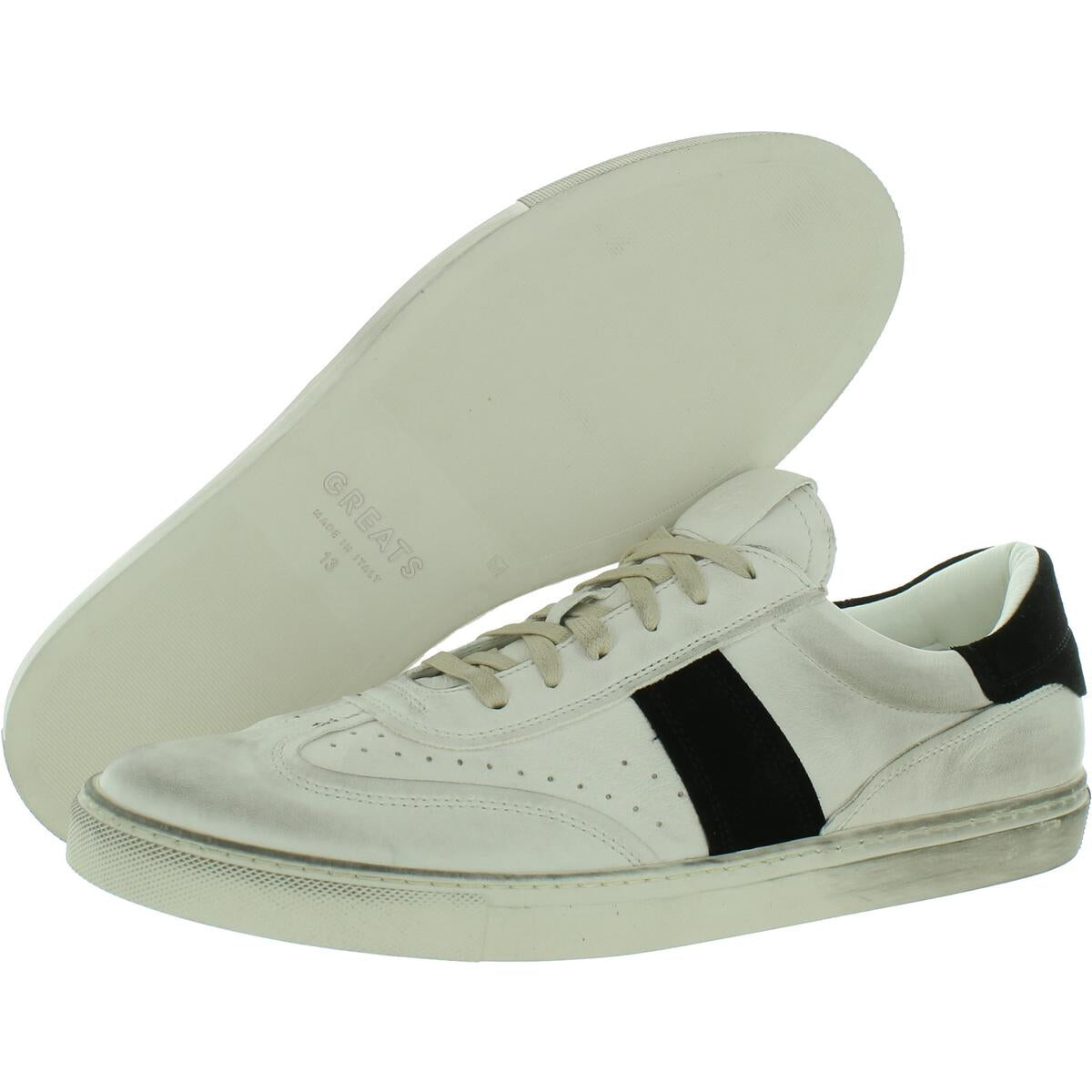

Мужские кожаные повседневные и модные кроссовки Charlie на шнуровке Greats, цвет White/Black, Белый, Мужские кожаные повседневные и модные кроссовки Charlie на шнуровке Greats, цвет White/Black
