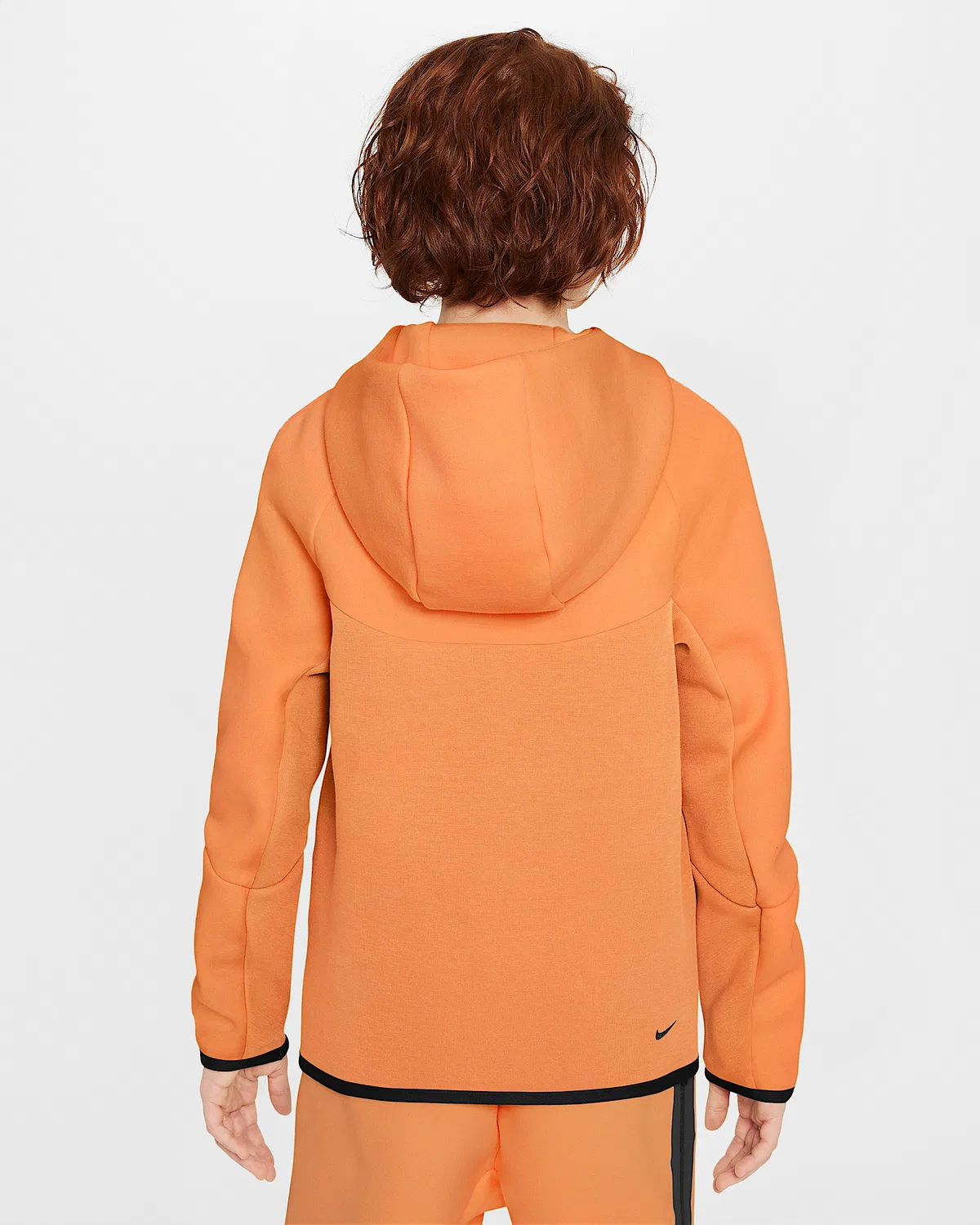 Детская худи Nike Sportswear Tech Fleece на молнии, Marrakesh/Black/Black — фото 2