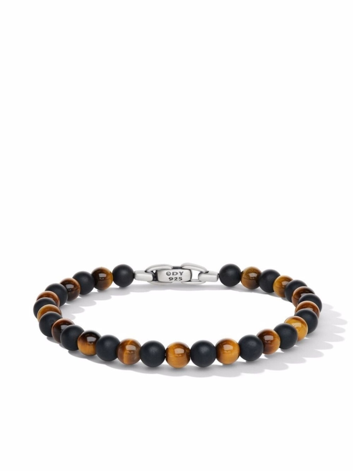

Серебряный браслет Spiritual Beads Alternating с ониксом и тигровым глазом David Yurman, коричневый