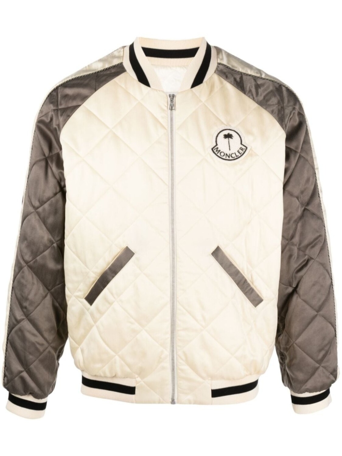 

Moncler бомбер Gosper из коллаборации с Palm Angels, серый