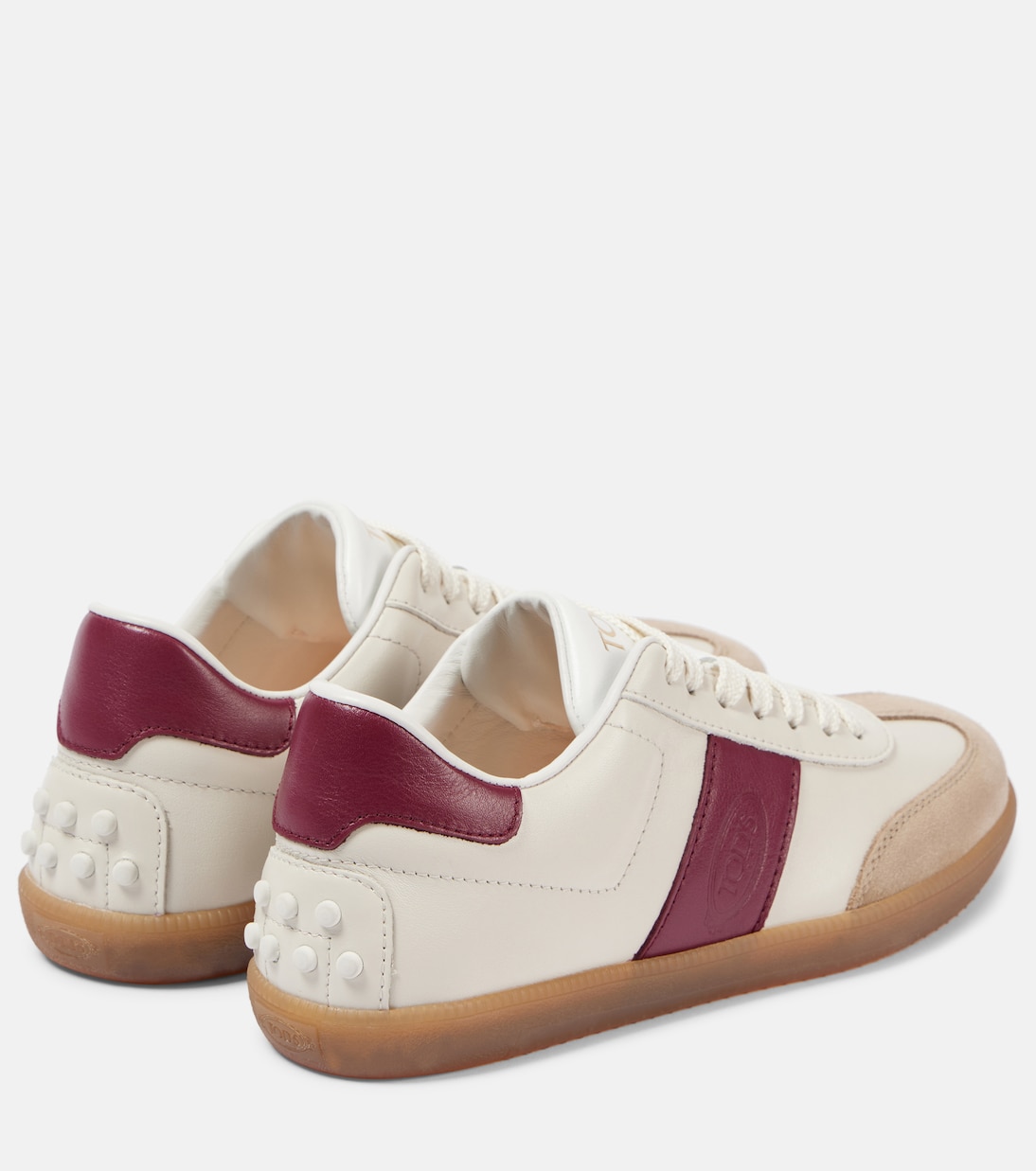 Кроссовки из кожи с замшевой отделкой Tabs Tod's, Corda — фото 2