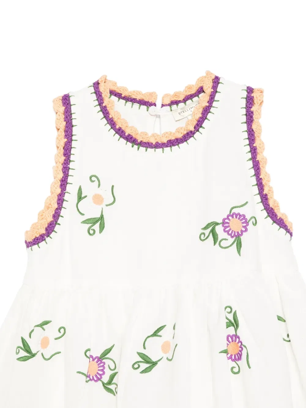 Платье с круглым вырезом Stella McCartney Kids, белый — фото 3