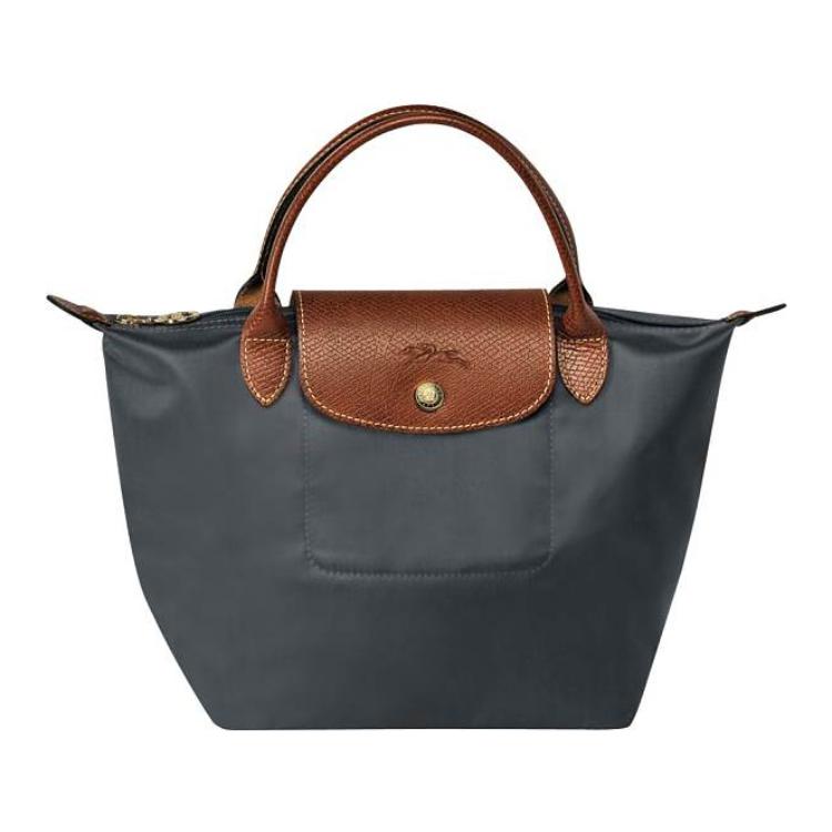 

Сумка-пельмень из ткани Маленький размер Женская Металлический серый LONGCHAMP