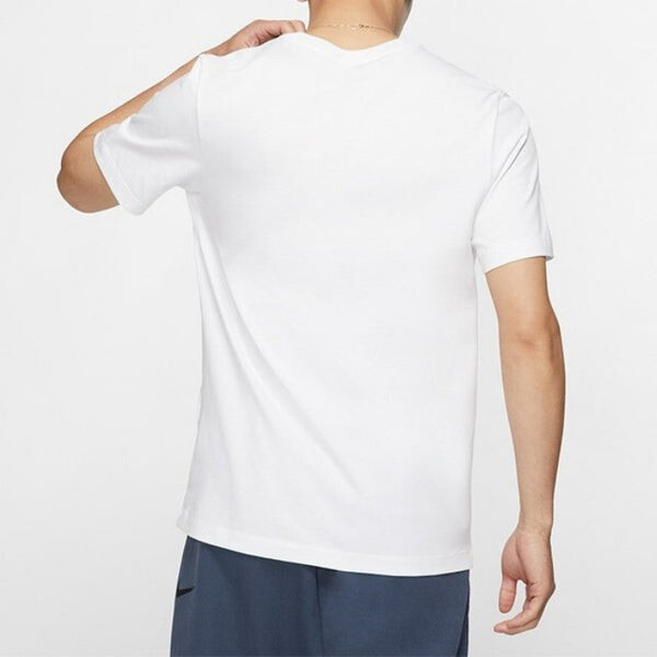 Футболка dog sunglasses printed with short-sleeved male white Nike, белый — фото 4