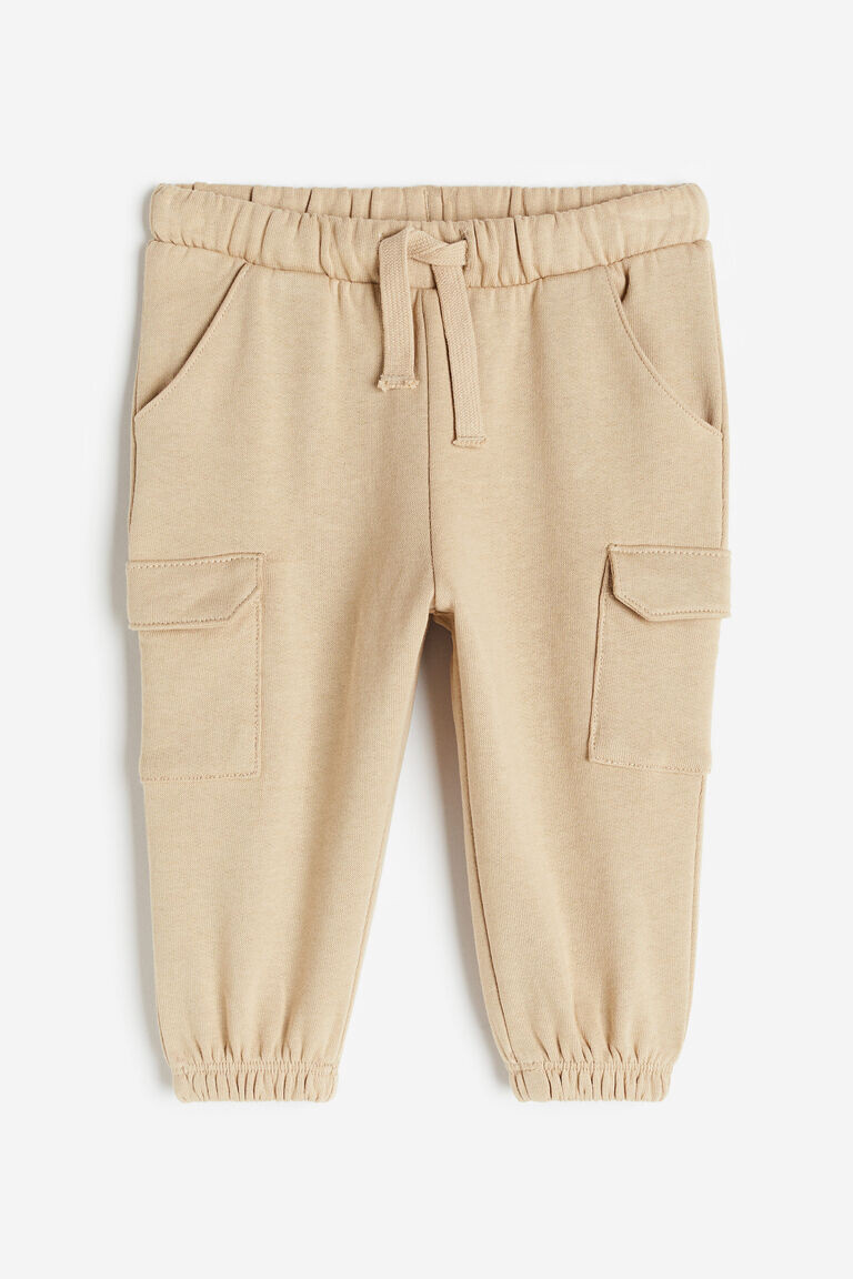 

Хлопковые джоггеры H&M, бежевый
