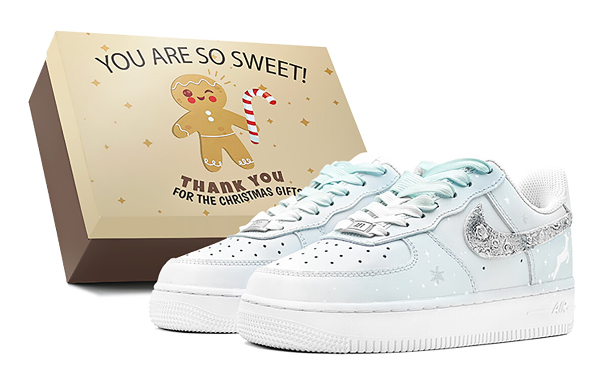 

Кроссовки Nike Air Force 1 Skateboarding Shoes Men Low-top White, голубой, Синий, Кроссовки Nike Air Force 1 Skateboarding Shoes Men Low-top White, голубой