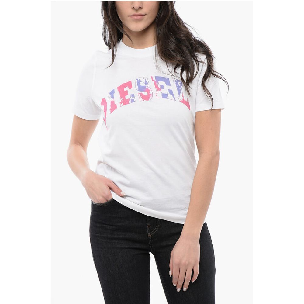 

Футболка с круглым вырезом RED TAG Cotton T-REG-G11 с градиентным принтом Diesel, White