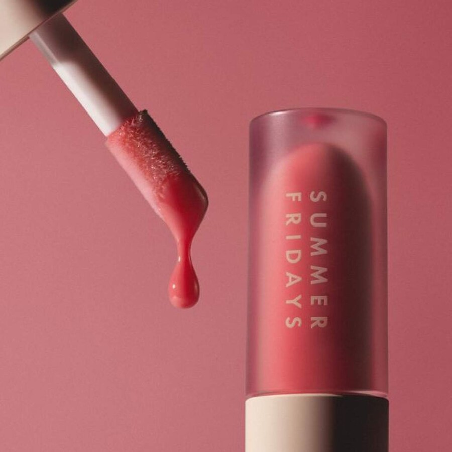 Увлажняющее масло для губ Dream Lip Oil с легким покрытием Summer Fridays, 0.15 oz, Pink Cloud — фото 2