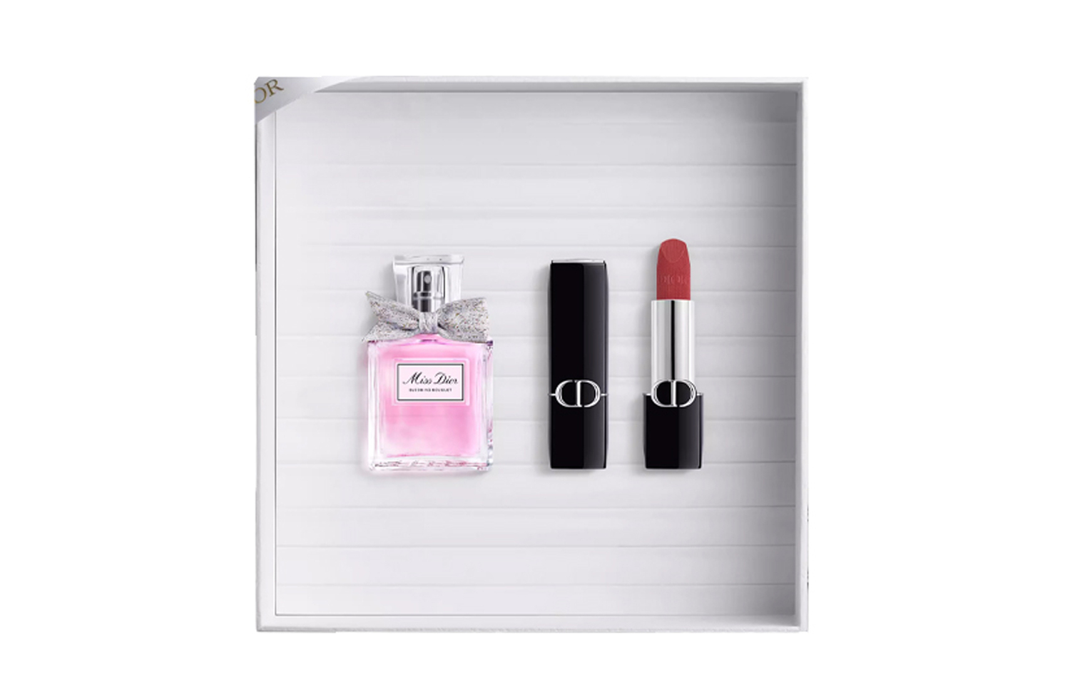 Подарочный набор Christian Dior: туалетная вода Miss Dior Blooming Bouquet, 50 мл + губная помада Dior Rouge Dior Velvet Lipstick 999 — фото 2