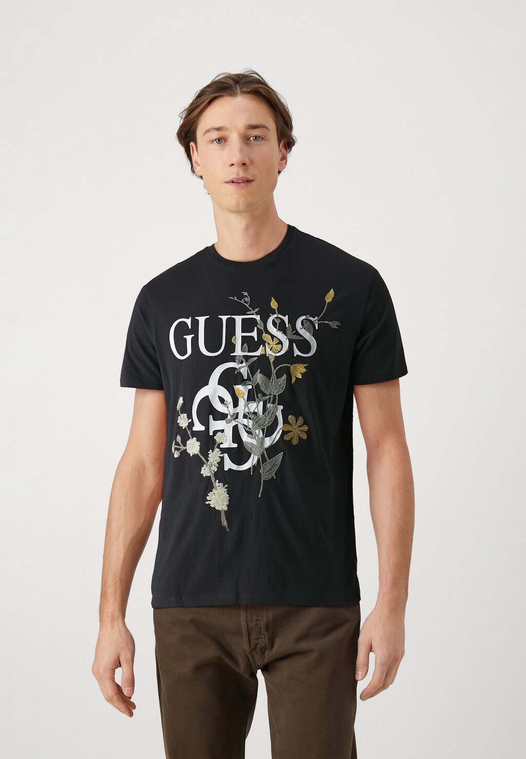 

Футболка с принтом QUATRO FLOR Guess, цвет jet black