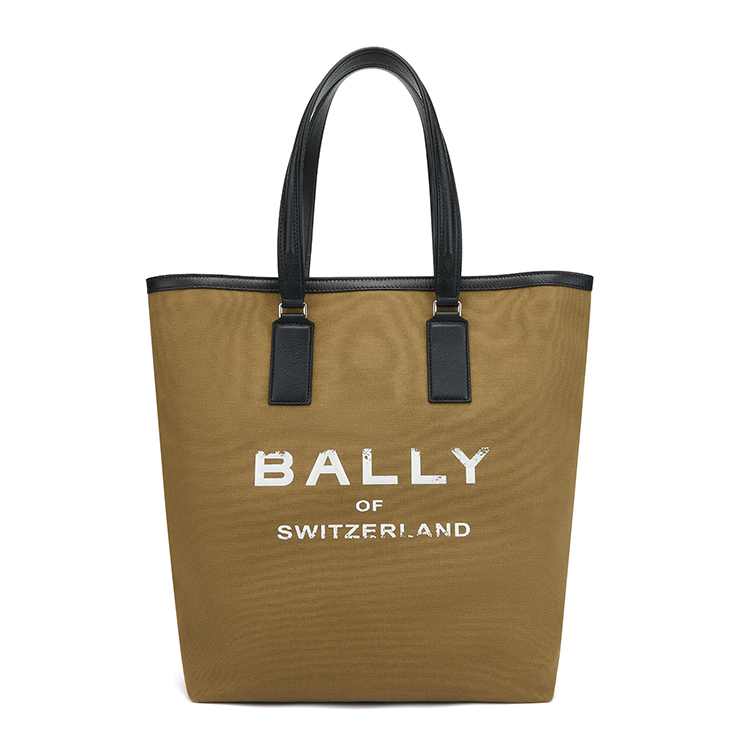 

BALLY Хлопковая сумка-тоут с кожаной вставкой
