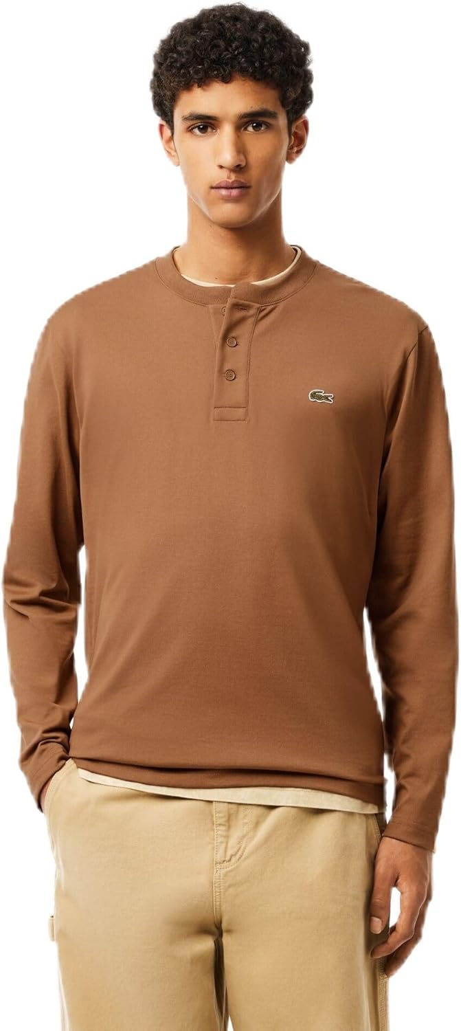 Мужская футболка Lacoste из хлопкового джерси с длинными рукавами, Cookie