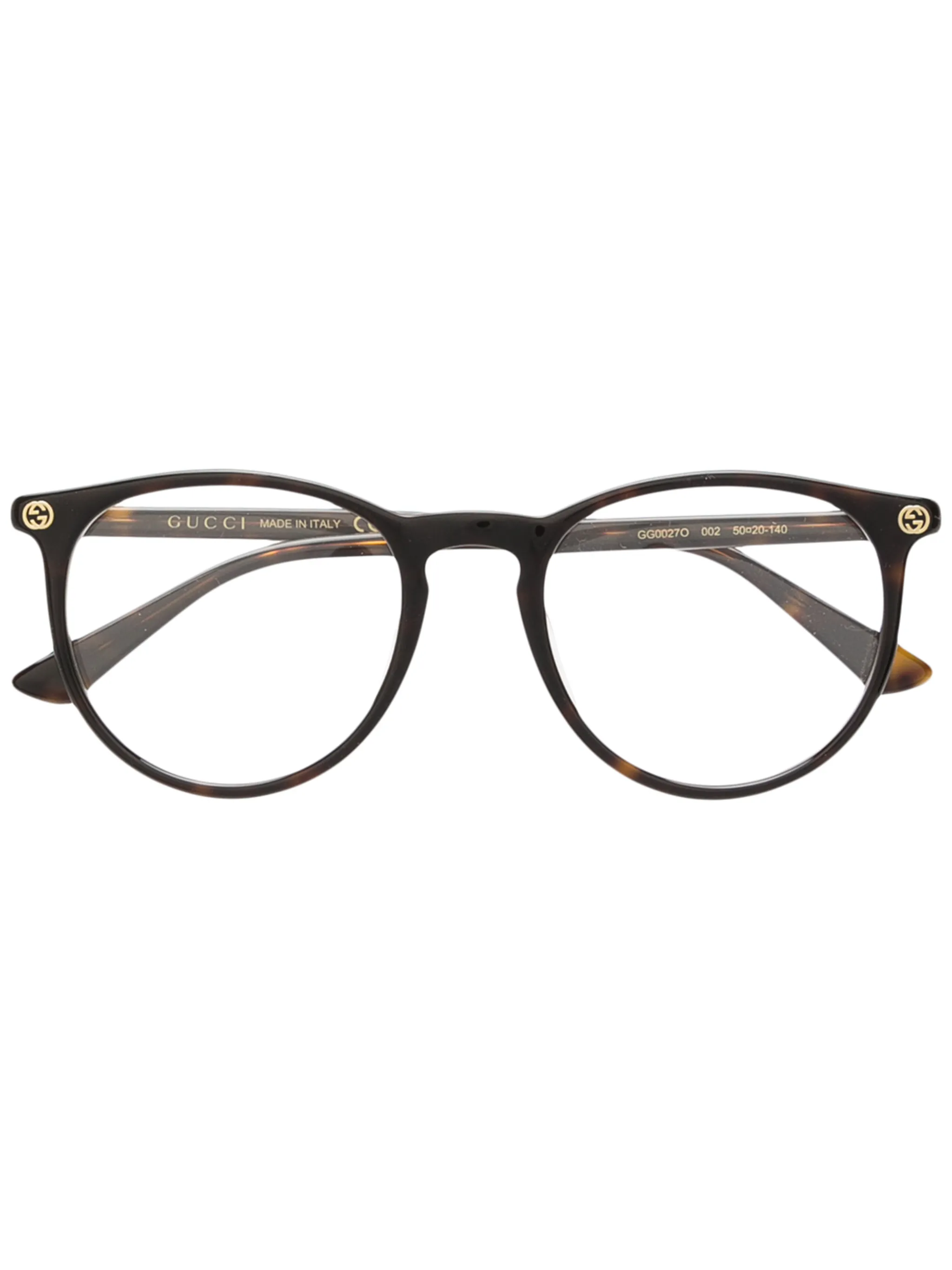 

Очки в круглой оправе черепаховой расцветки Gucci Eyewear, черный