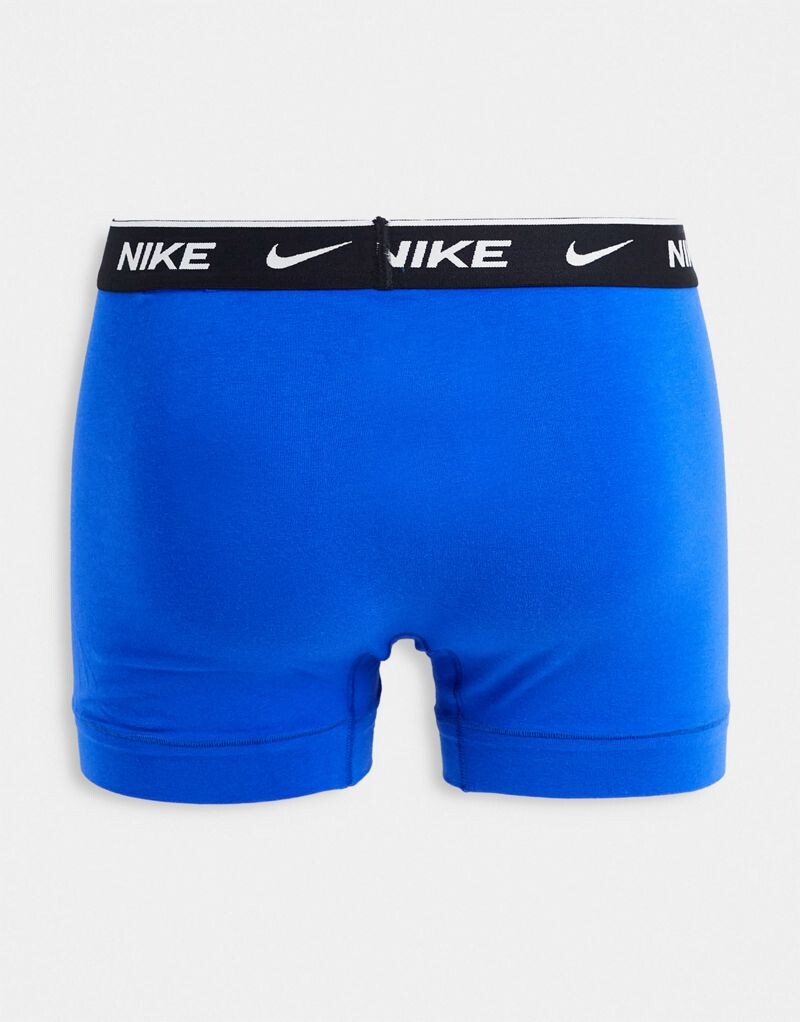 Набор из 3 хлопковых боксеров-боксеров Nike черного/темно-синего/синего цвета — фото 4