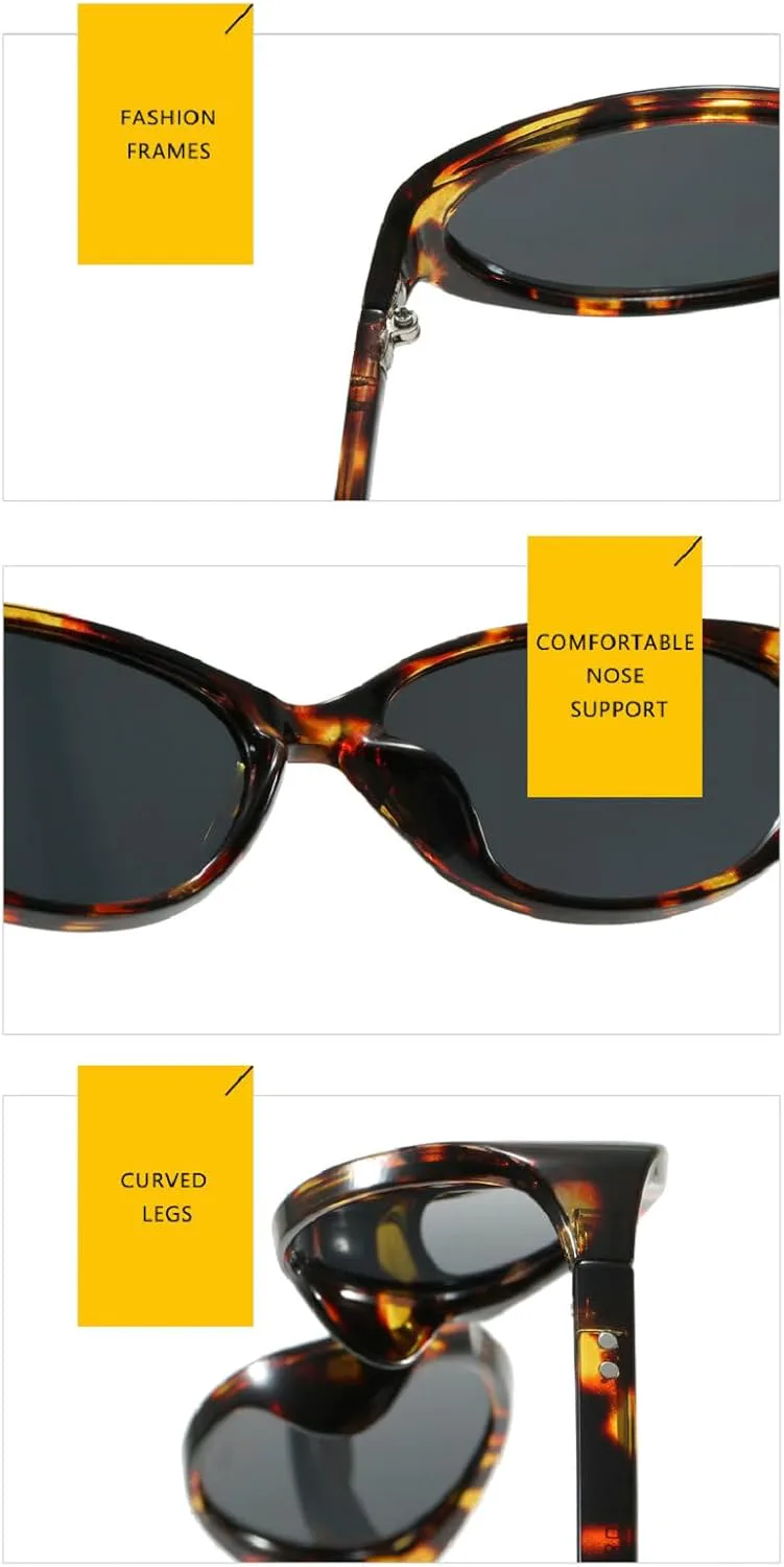 

Женские солнцезащитные очки в овальной оправе, модель 2025, роскошные винтажные очки «кошачий глаз», модные очки для женщин с защитой от ультрафиолета UV400 mincl, C6