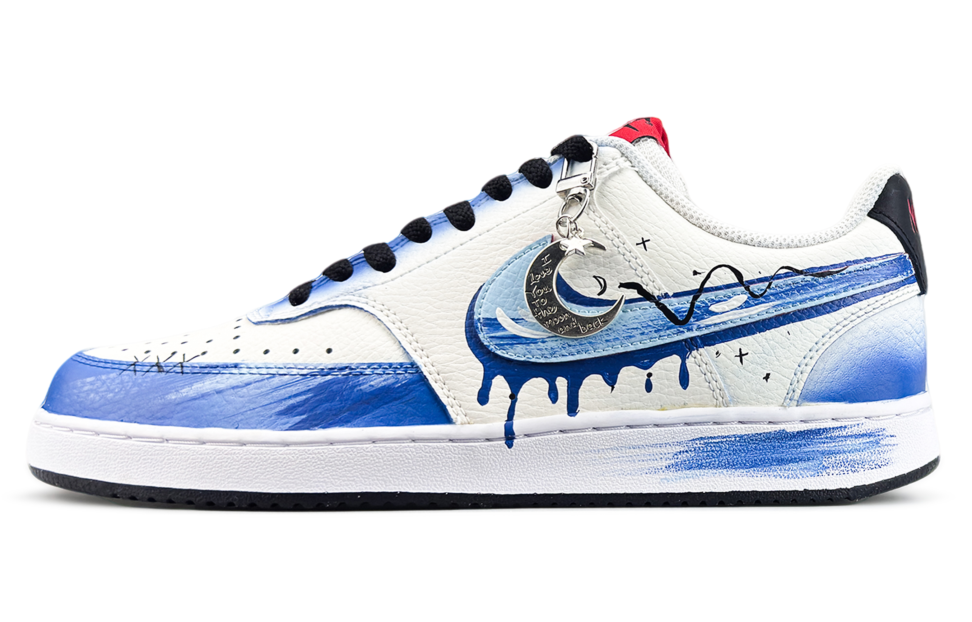 

Nike Износостойкие и легкие низкие кроссовки для скейтбординга Court Vision 1, мужские, сине-белые