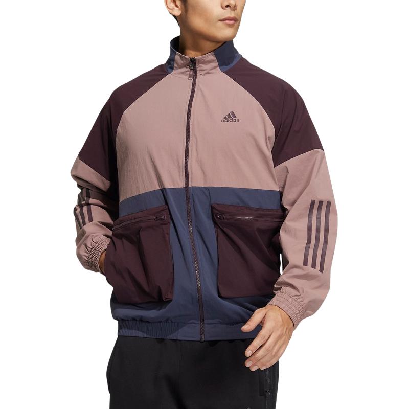 Adidas Куртка мужская тёмно-красная с фиолетовым оттенком, Dark Reddish Purple — фото 3